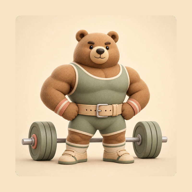 파워 리프터 곰
